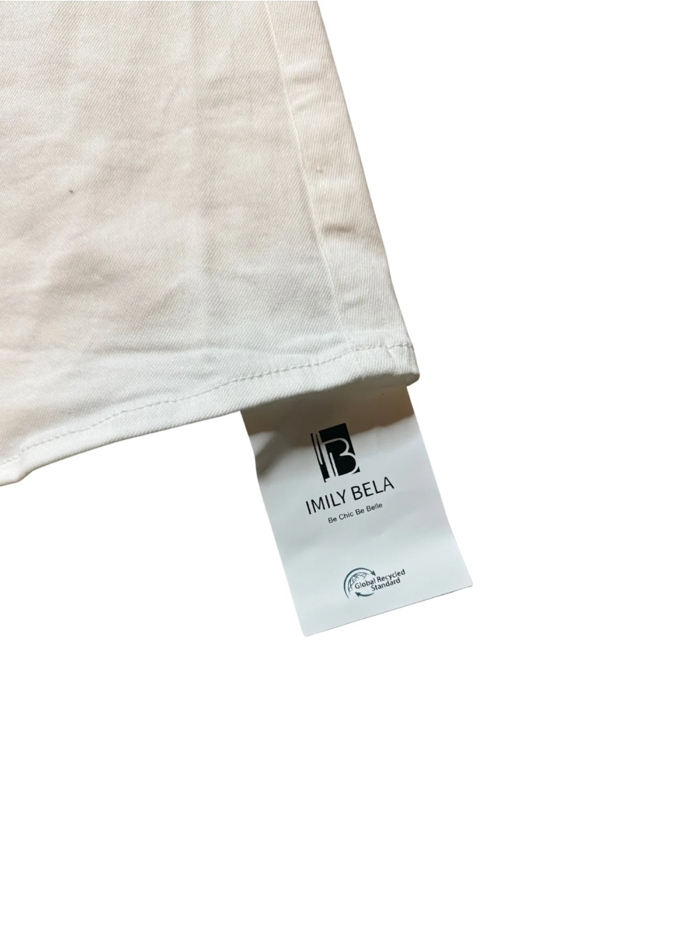 NWT White Denim Inspired Shirt Dress XL Collared A-Line Mini Dress - Picture 4 of 5